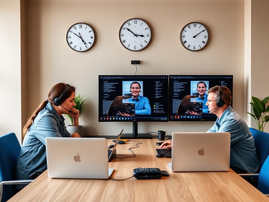 Dedicated offshore IT support team working from a managed office